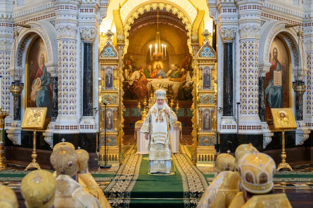 Patriarch Kirill presiding at the Divine Liturgy