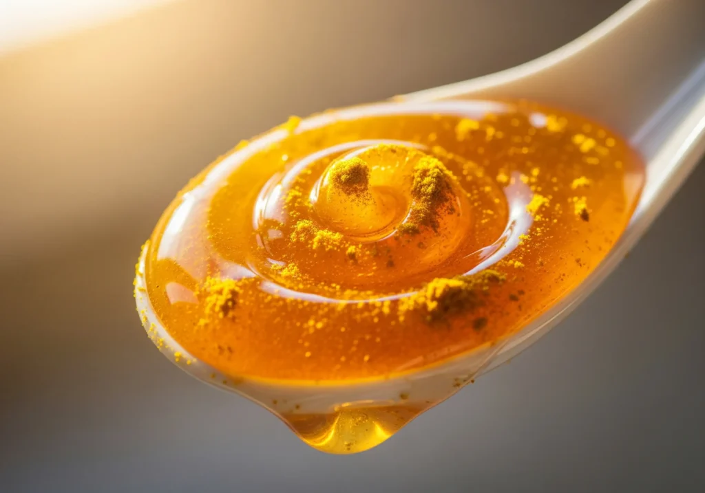 honey turmeric homemade face pack texture for oily skin in winter