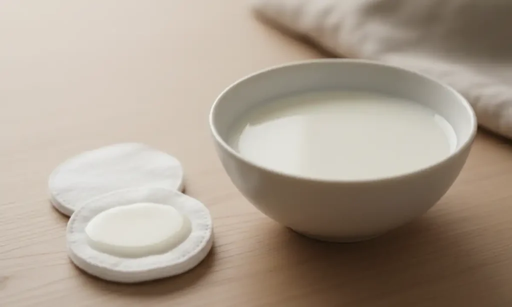 Cold Milk for Nourishing the Under-Eye Area